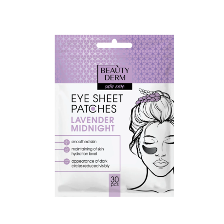 BEAUTYDERM eye sheet patches Lavender Midnight, 30 kom